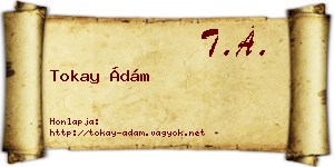 Tokay Ádám névjegykártya